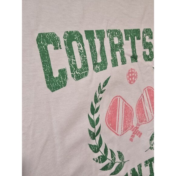 Tshirt Pickle Ball Courtside Country White Green Women SMALL Hobby Lobby Spring - Picture 4 of 6